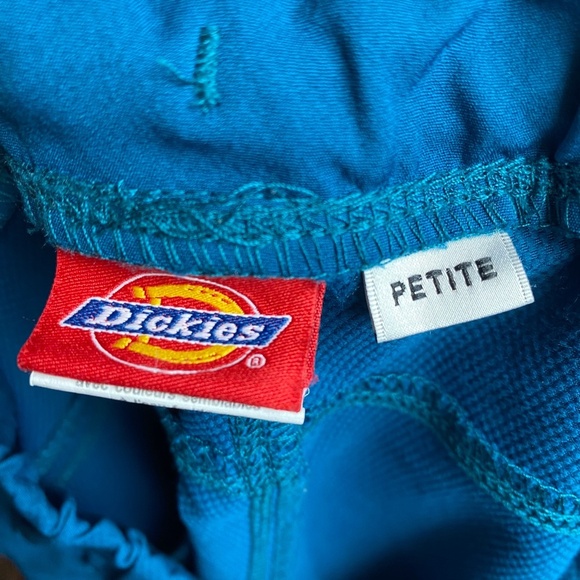 Dickieʻs Womenʻs Petite Blue Elastic Drawstring Waist Cargo Scrub Pants Small - Picture 4 of 6